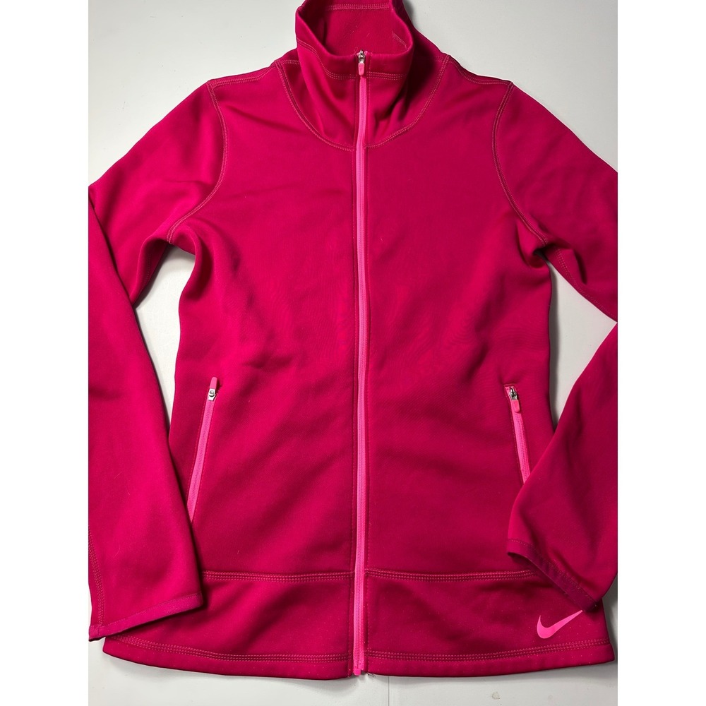 Nike Golf Tour Performance Therma-FIT Full Zip Fleece Jacket Pink Womens Small